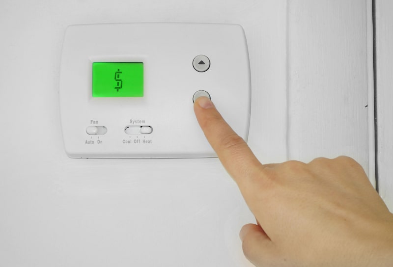 Thermostat Displaying a Dollar Sign