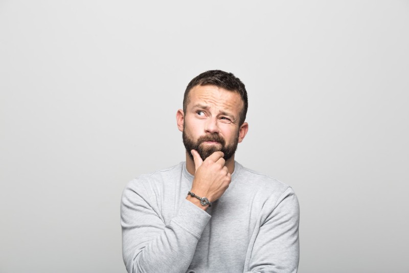 man wondering about his furnace